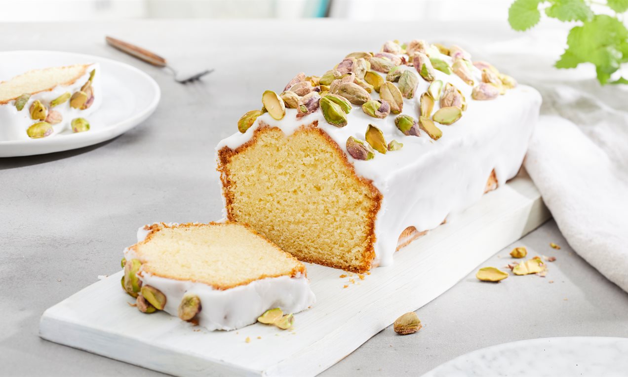 Vanilla Pistachio Loaf w/ Pistachio Frosting - Fit foodie Finds
