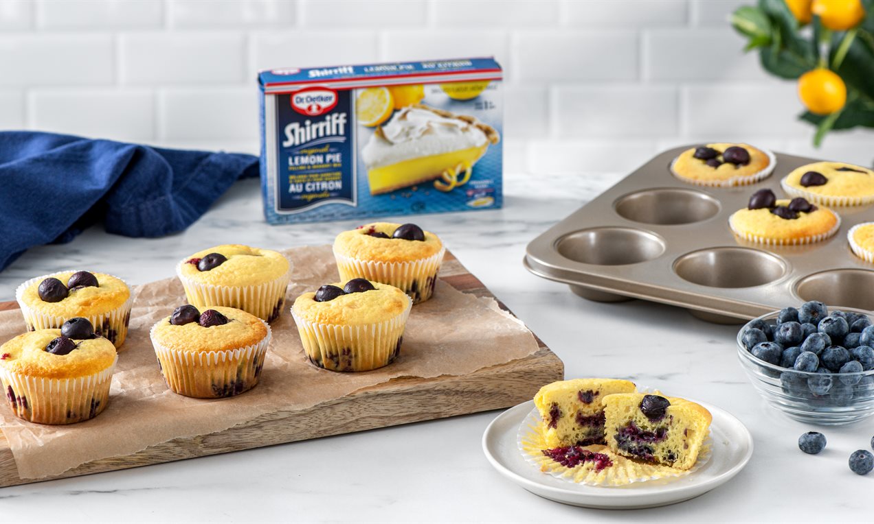 Classic Lemon Blueberry Muffins Recipe Dr. Oetker