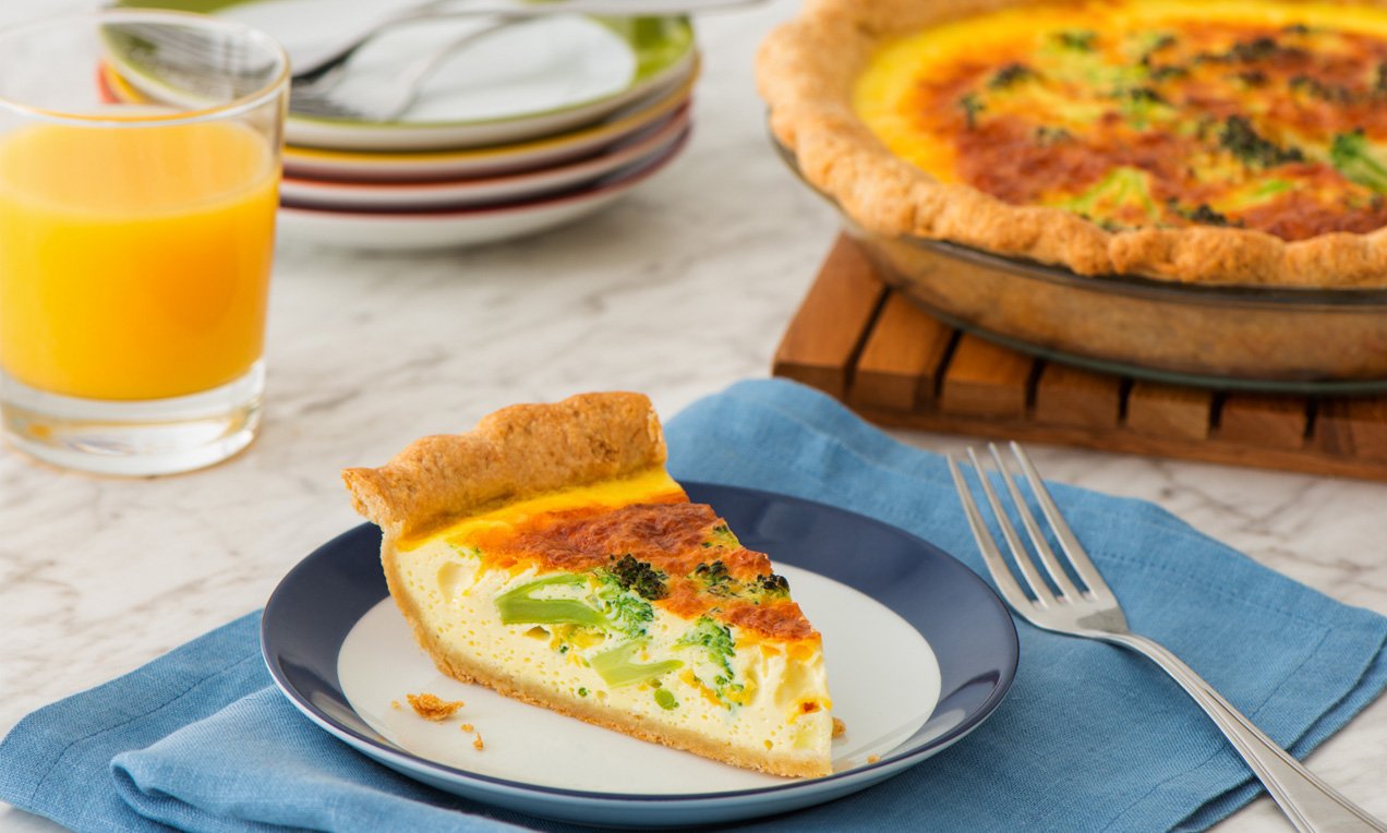 Broccoli and Cheddar Quiche Recipe | Dr. Oetker