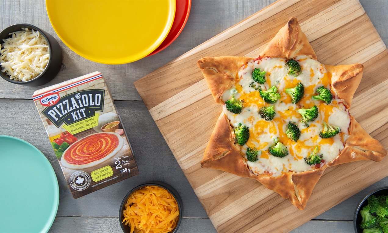 Broccoli & Cheddar Star Pizza Recipe Dr. Oetker